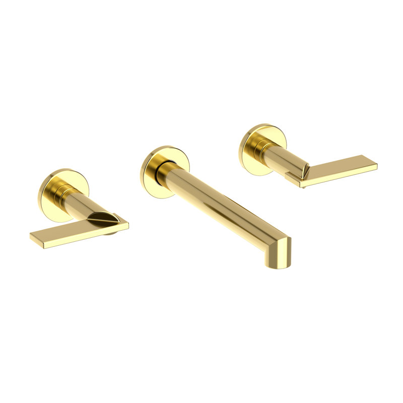 Keaton Wall Mount Bathroom Faucet, Forever Brass
