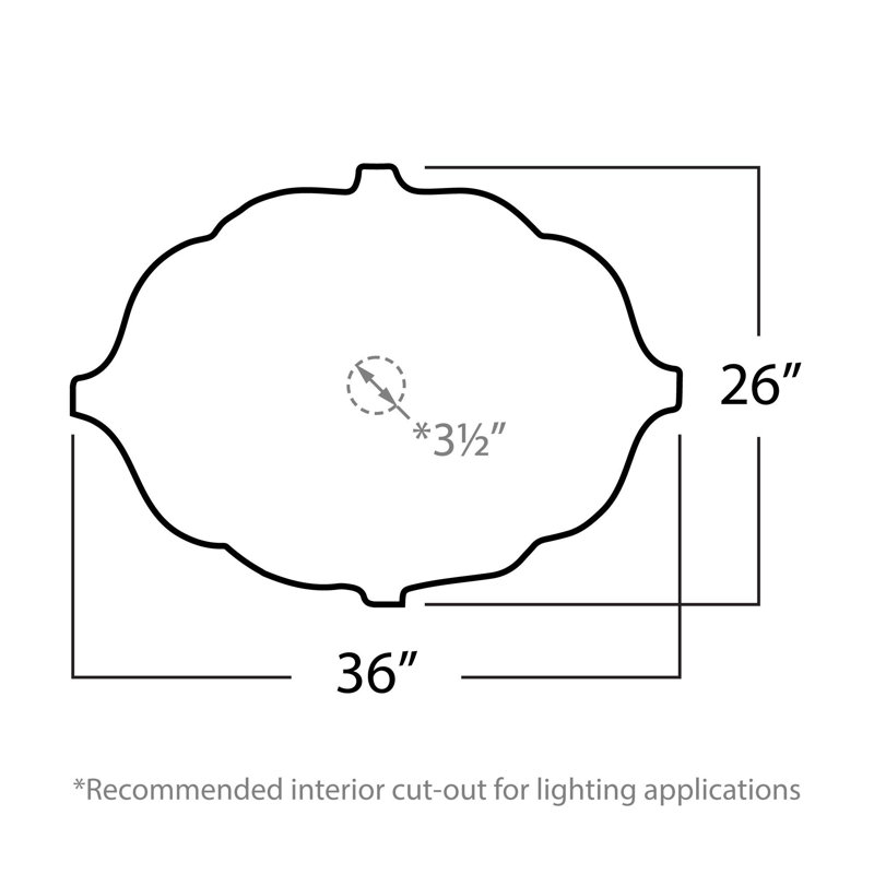 36'' H x 26'' W x 1.625'' D Plastic Ceiling Medallion