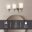 Luminaire de meuble-lavabo à 3 lumières Cusick