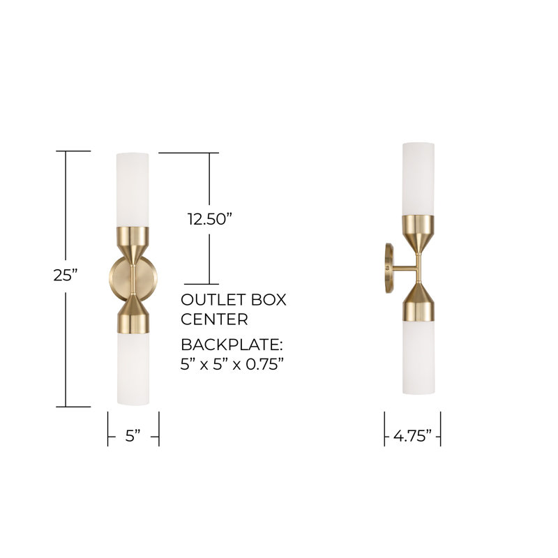 Devon Wall Sconce, Matte Brass