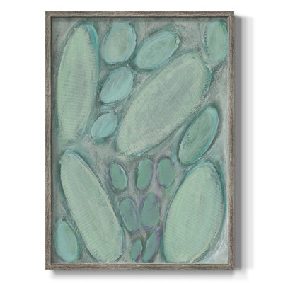 Blue Orbs I, reproduction encadrée - bois massif