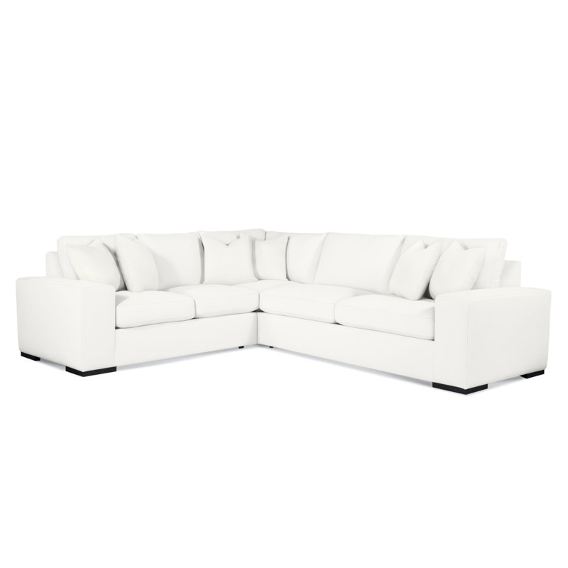 Memphis Sectional, Black, Left Hand Facing, Elite Ivory; 0321-91