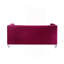 Causeuse en velours bourgogne avec 2 coussins