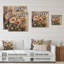 Orange Peonies Blooms II - Unframed Print on Wood-102088783