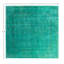 Tapis unique noué à la main Fine Vibrance - vert, 9 pi 2 po x 9 pi 4 po