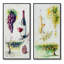 Raisins avec bouteille de vin - ensemble de 2 reproductions sur toile-1957411496-1957411501