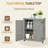 Potting Bench With Storage Cabinet And Metal Table Top For Outdoor Patio-458408990