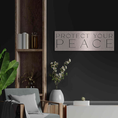 Trinx 'Protect Your Peace' by Yass Naffas Designs, Metal Wall Art