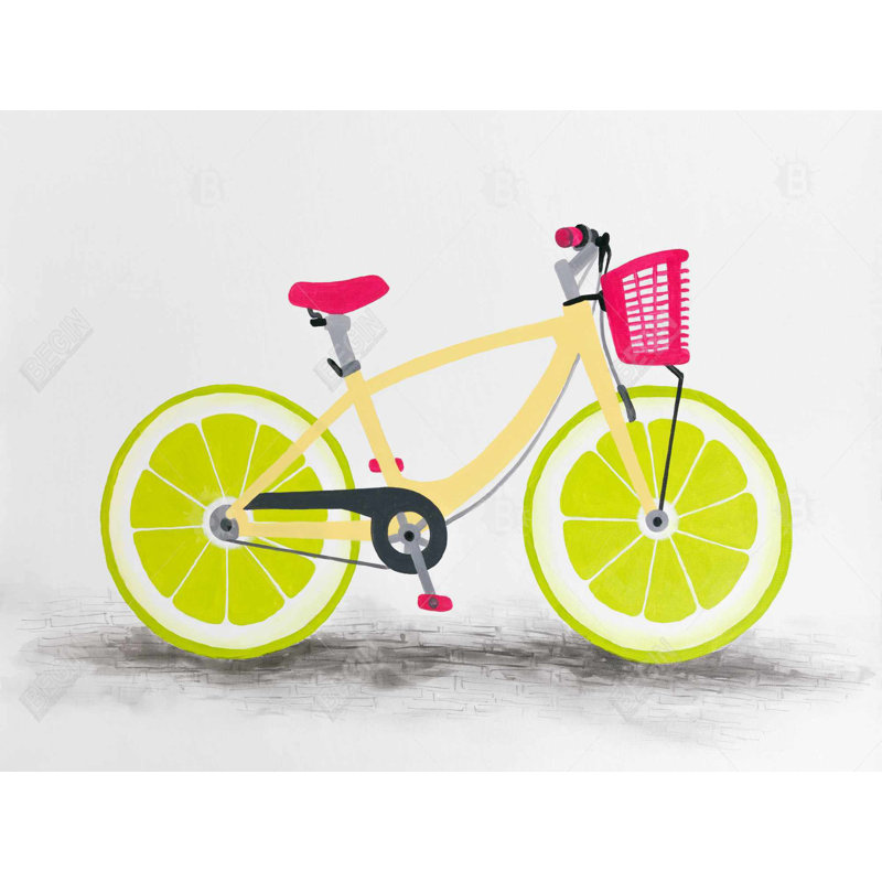 Toile de vélo à roulettes lime - Décoration de vélo de chambre à coucher élégante