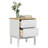 Ebern Designs Bedside Cabinet FLORO Wax 17.7"X15.4"X22.4" Solid Wood Pine-867606657