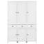Armoire de cuisine de style Shaker de 53 po de largeur avec tablettes réglables et porte-bouteilles-2062976289
