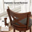 Swivel Upholstered Counter Stool with Solid Wood Frame-1325669754-1325669750-1325669745