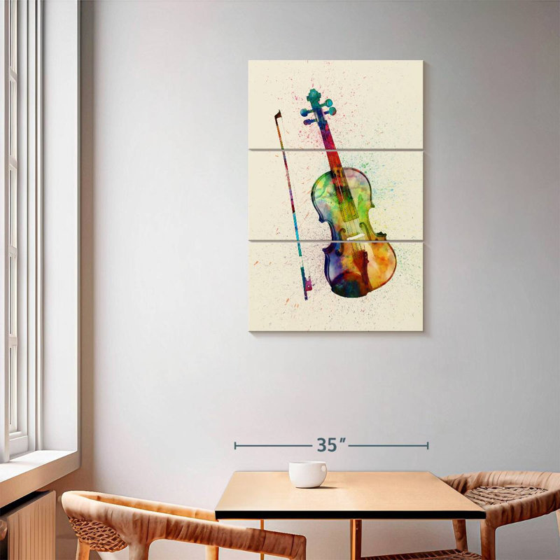 Abarca Violin Abstract I, 57" H x 36" W
