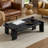 Solid Ash Wood Coffee Table, Minimalist Medieval Style, Natural Wood Grain-1608236620