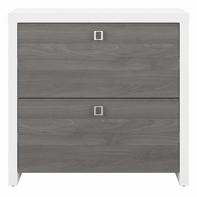 Echo 2 -Drawer File Cabinet, Pure White/Modern Gray