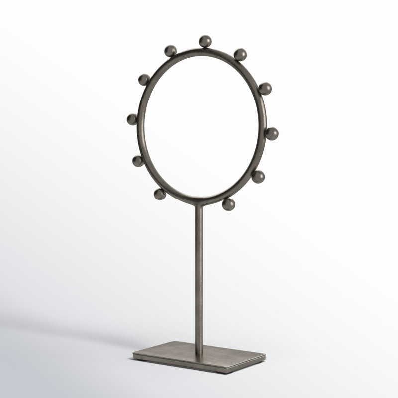 Arnisa Large Studded Hoop Object, 14.96" H x 8.27" W x 2.95" D
