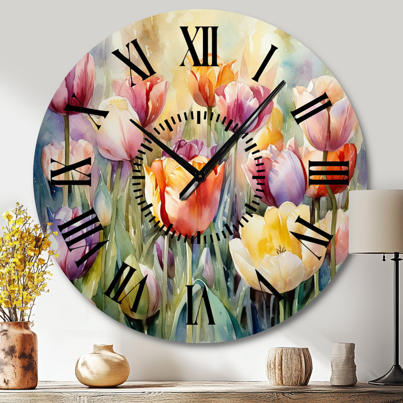 Horloge murale Garden Of Tulips, Grand