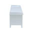 Banc avec rangement en rotin et blanc