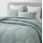 Washed Microfiber Bedding Honeycomb Comforter Set-81915322-81915321