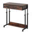 Bureau portable pour ordinateur portable avec tiroir et roulettes