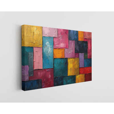 Impression sur toile de formes abstraites colorées, décoration murale moderne pour la maison et le bureau