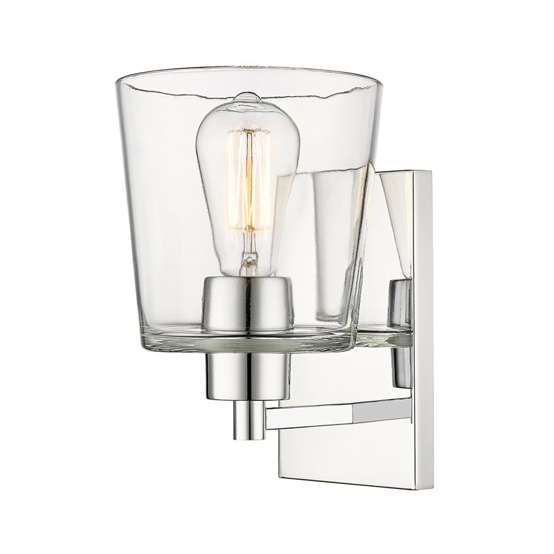 Jerzie Steel Armed Sconce, Chrome