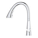ZEDRA Single-Handle Pull Down Kitchen Faucet Triple Spray 1.75 GPM