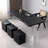 Simple Black Solid Wood Dining Table-292377609