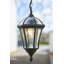 Drayton IP44 black lantern pendant