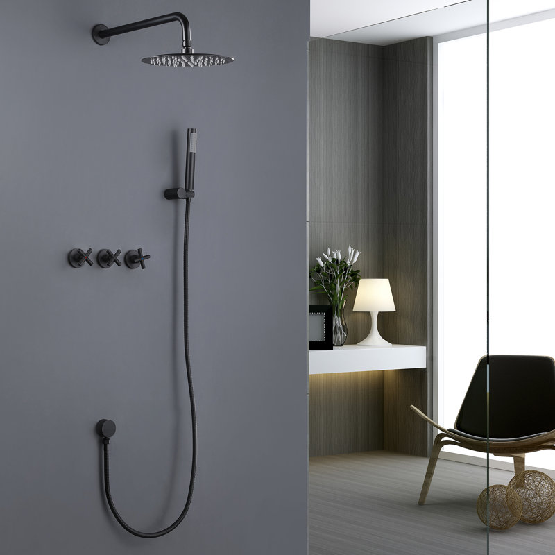 All-In-One Kit with Rough in-Valve, Matte Black