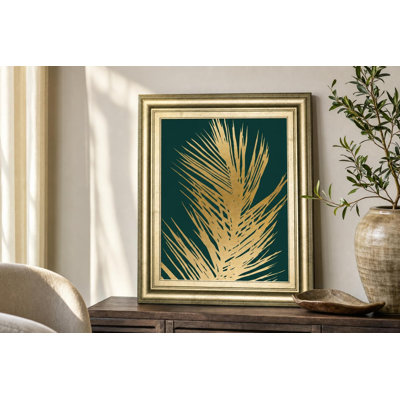 Golden Palm Wall Art - 22" x 26" - Gold Frame
