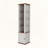 360° Rotating Storage Cabinet with Full-Length Mirror, Antique White