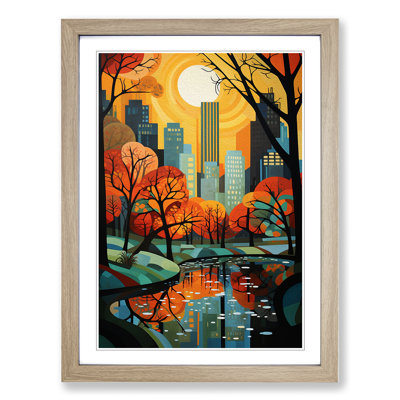 Central Park Constructivism - Single Picture Frame Print on Wood