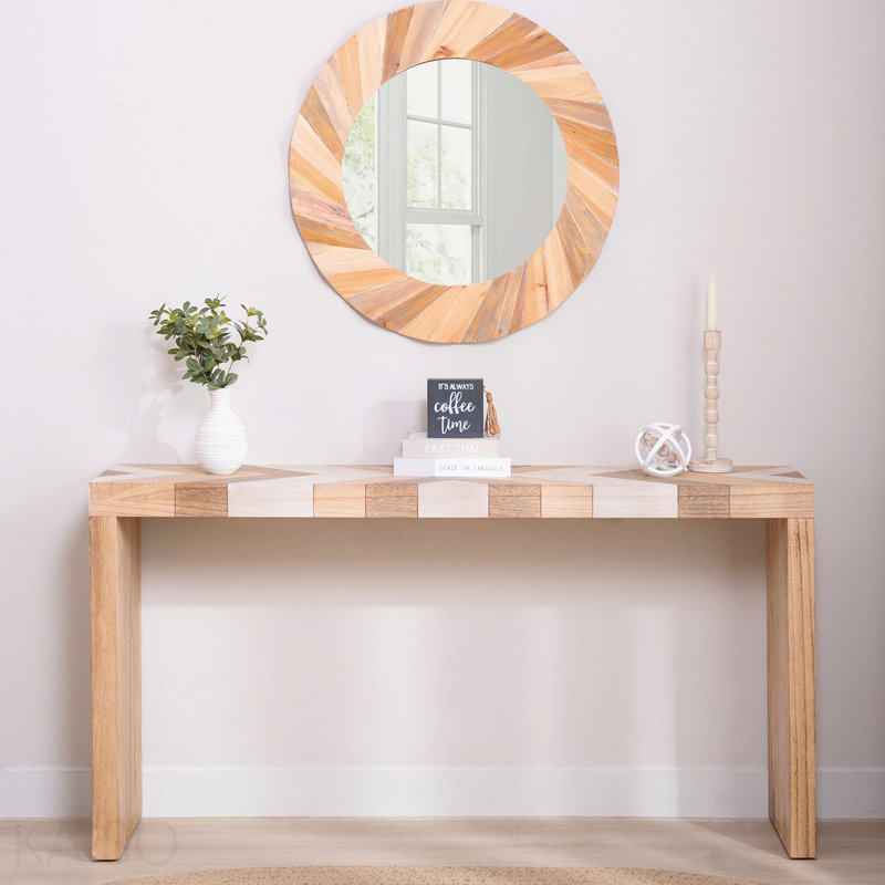 Console 62 po, motif à chevrons moderne pour couloir - standard