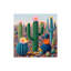 «Vibrant Desert Cactus Garden», art mural sans cadre, 16 x 16