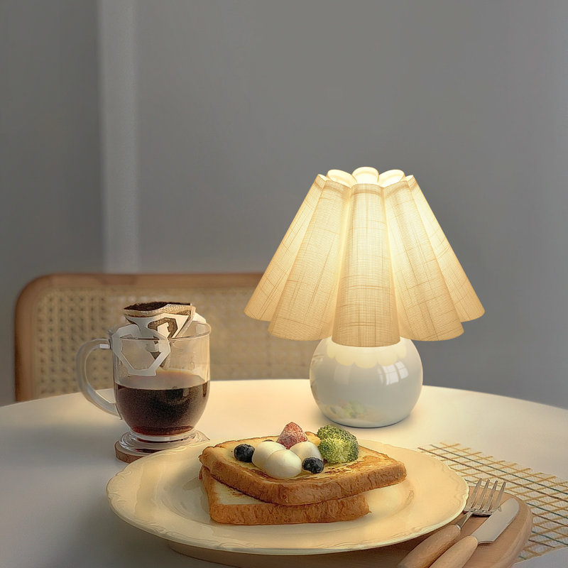 Lenee Table Lamp, Blue, White, Yes