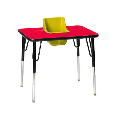 Laminate Adjustable Rectangle 1 Students Activity Table & Chairs