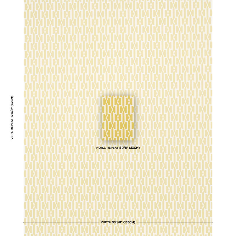Schumacher X Veere Grenney Belvedere Wallpaper, Mimosa