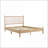 Full Size Natural Wood Mid-Century Modern Platform Bed - No Box Spring Needed, Bedroom Furniture