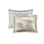 Édredon très grand - gris texturé, 2 taies décoratives assorties et 1 coussin décoratif-121400098