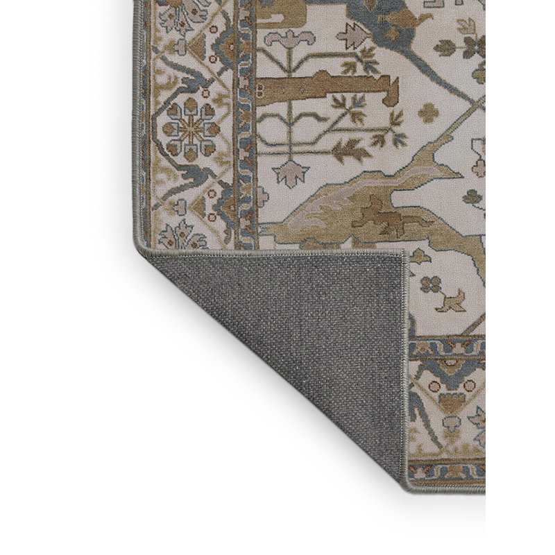 Tapis oriental brun / beige / bleu Arpun, Rectangle 5 pi x 8 pi