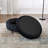 31.5"W Upholstered Round Ottoman With Reversible Lid, Velvet Storage Stool, Channel Tufted Pumpkin-Shape Footstool For Living Room, Bedroom And Office,Black-438790102
