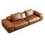 Canapé modulaire orange en cuir véritable-927671947