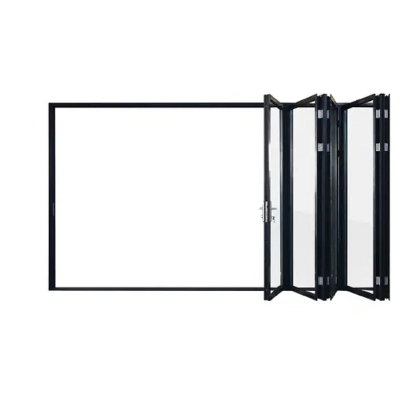 Portes de patio pliantes en aluminium, Côté droit
