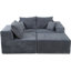 Canapé modulaire en velours côtelé Clementino-116082404