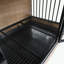 Mobilier de cage pour chien avec deux pièces combinées et plateau