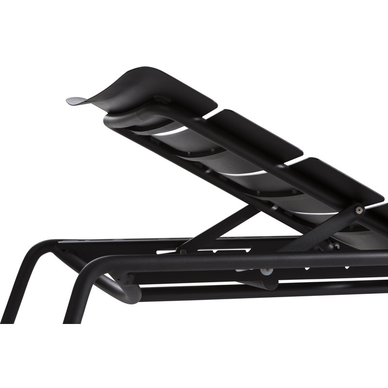 Corail Reclining Chaise Lounge with Cushions, Anthracite