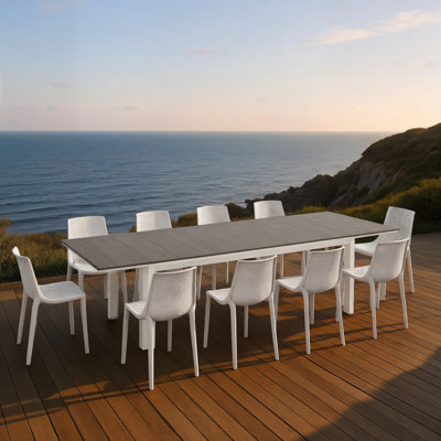 Ensemble de salle à manger d'extérieur en aluminium 11 pièces 11 pièces