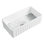 Gourmetier GPKF301810 Kaolin 30-Inch Ceramic Apron Front Single Bowl Farmhouse Kitchen Sink With Bottom Grid And Strainer, Glossy White