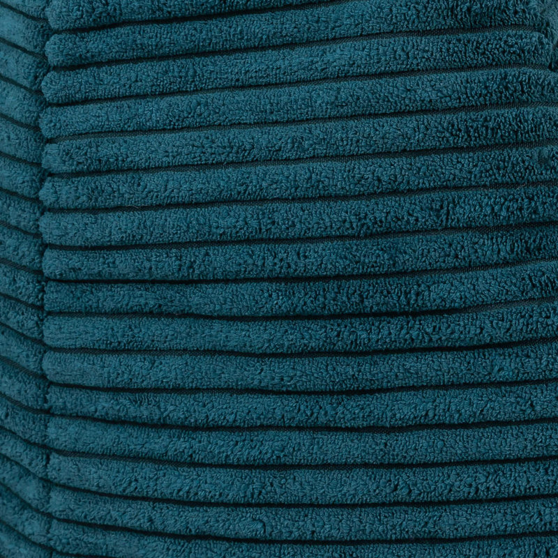icon Kingston Cord Adults Bean Bag Chair and Pouffe, Ready Filled Beanbag and Footstool Navy Blue, Teal
